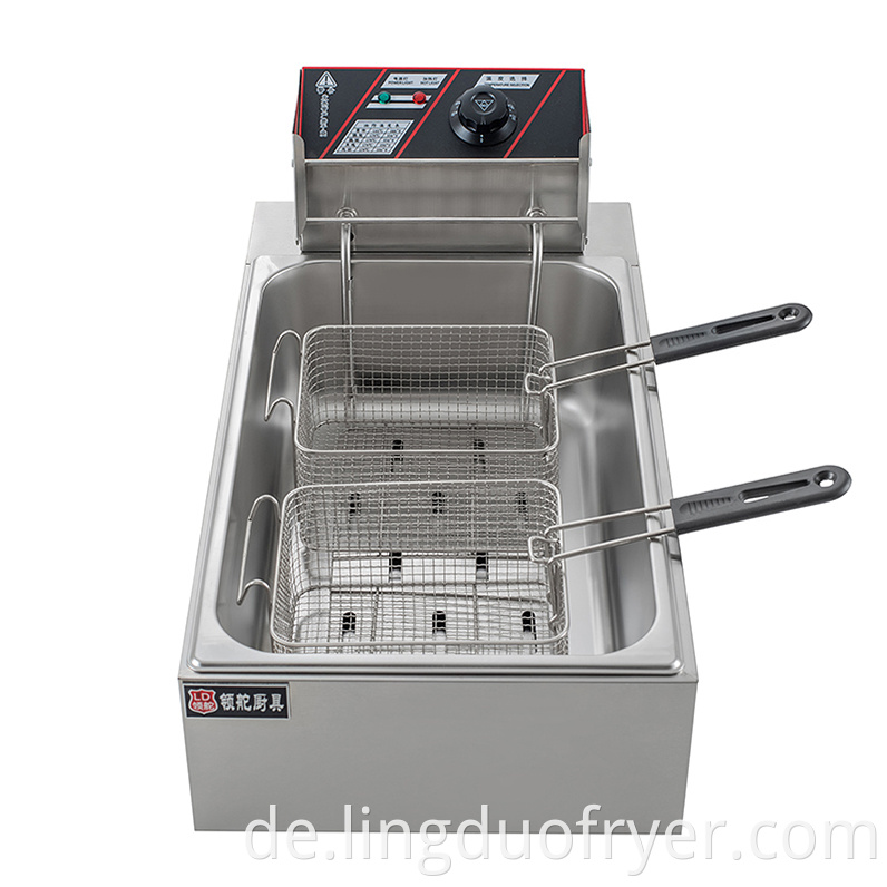 12l Double Baskets Electric Fryer Front